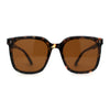 Womens Inset Lens Minimal Hipster Horn Rim Sunglasses