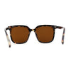 Womens Inset Lens Minimal Hipster Horn Rim Sunglasses