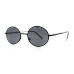 Classic Small Oval Spring Hinge Metal Rim Sunglasses