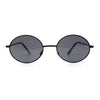 Classic Small Oval Spring Hinge Metal Rim Sunglasses