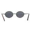 Classic Small Oval Spring Hinge Metal Rim Sunglasses