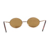 Classic Small Oval Spring Hinge Metal Rim Sunglasses