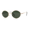 Classic Small Oval Spring Hinge Metal Rim Sunglasses