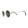 Classic Small Oval Spring Hinge Metal Rim Sunglasses