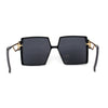 Womens Squared Thin Plastic Butterfly 90s Fashion Sunglasses