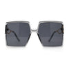 Womens Squared Thin Plastic Butterfly 90s Fashion Sunglasses