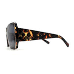 Womens Argyle Quilt Arm Squared Butterfly 90s Sunglasses