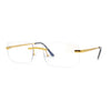 Classic Narrow Rectangle Rimless Blue Light Filtering Computer Glasses