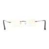 Classic Narrow Rectangle Rimless Blue Light Filtering Computer Glasses