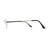 Classic Narrow Rectangle Rimless Blue Light Filtering Computer Glasses