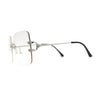 Classic 90s Rimless Large Rectangle Luxury Sunglasses