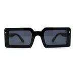 Womens Mod Mono Block Lens Narrow Rectangle Sunglasses