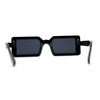 Womens Mod Mono Block Lens Narrow Rectangle Sunglasses