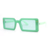 Womens Mod Mono Block Lens Narrow Rectangle Sunglasses