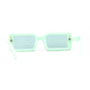 Womens Mod Mono Block Lens Narrow Rectangle Sunglasses