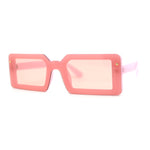 Womens Mod Mono Block Lens Narrow Rectangle Sunglasses