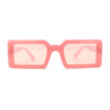 Womens Mod Mono Block Lens Narrow Rectangle Sunglasses