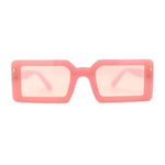 Womens Mod Mono Block Lens Narrow Rectangle Sunglasses