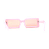 Womens Mod Mono Block Lens Narrow Rectangle Sunglasses