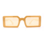 Womens Mod Mono Block Lens Narrow Rectangle Sunglasses