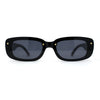 Womens Mod Exposed Lens Edge Oval Narrow Sunglasses