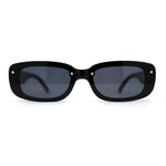 Womens Mod Exposed Lens Edge Oval Narrow Sunglasses