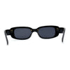 Womens Mod Exposed Lens Edge Oval Narrow Sunglasses