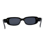 Womens Mod Exposed Lens Edge Oval Narrow Sunglasses