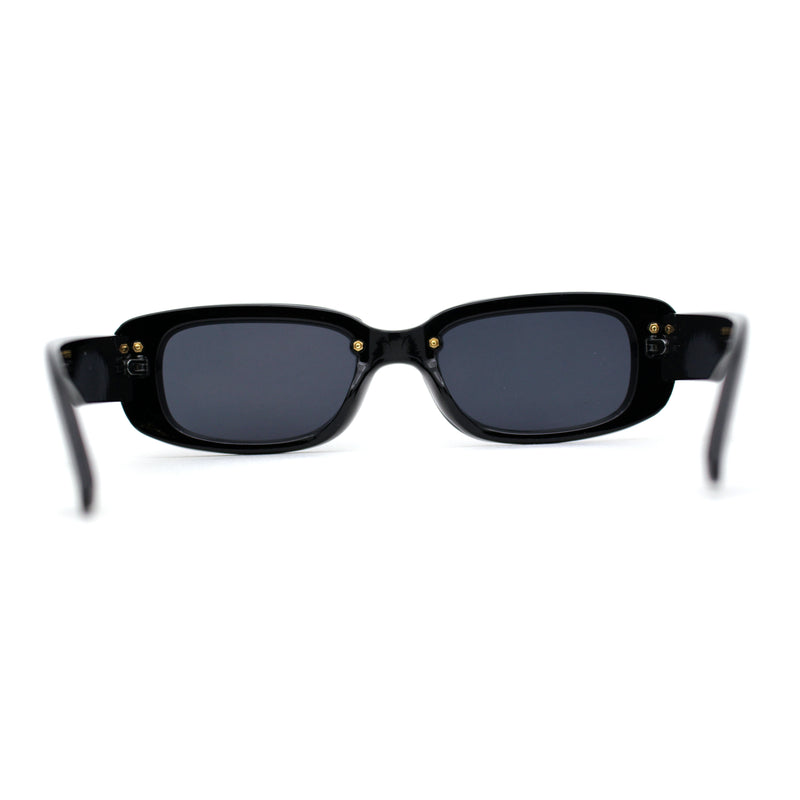 Womens Mod Exposed Lens Edge Oval Narrow Sunglasses