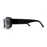 Womens Mod Exposed Lens Edge Oval Narrow Sunglasses