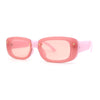 Womens Mod Exposed Lens Edge Oval Narrow Sunglasses