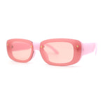 Womens Mod Exposed Lens Edge Oval Narrow Sunglasses