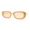 Womens Mod Exposed Lens Edge Oval Narrow Sunglasses