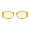 Womens Mod Exposed Lens Edge Oval Narrow Sunglasses