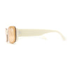 Womens Mod Exposed Lens Edge Oval Narrow Sunglasses