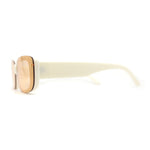 Womens Mod Exposed Lens Edge Oval Narrow Sunglasses