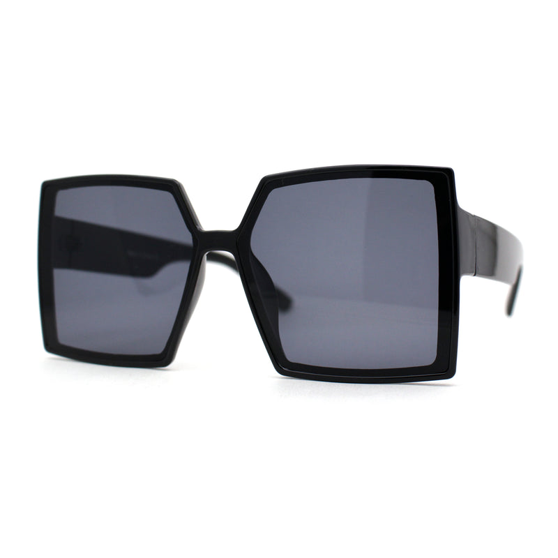 Womens Squared Geometric Thin Plastic Rim Butterfly Sunglasses