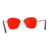 Womens Pop Color Lens Classic Metal Rim Butterfly Sunglasses