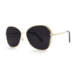 Womens Pop Color Lens Classic Metal Rim Butterfly Sunglasses