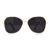 Womens Pop Color Lens Classic Metal Rim Butterfly Sunglasses