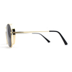 Womens Pop Color Lens Classic Metal Rim Butterfly Sunglasses