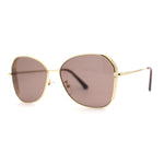 Womens Pop Color Lens Classic Metal Rim Butterfly Sunglasses