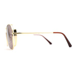 Womens Pop Color Lens Classic Metal Rim Butterfly Sunglasses