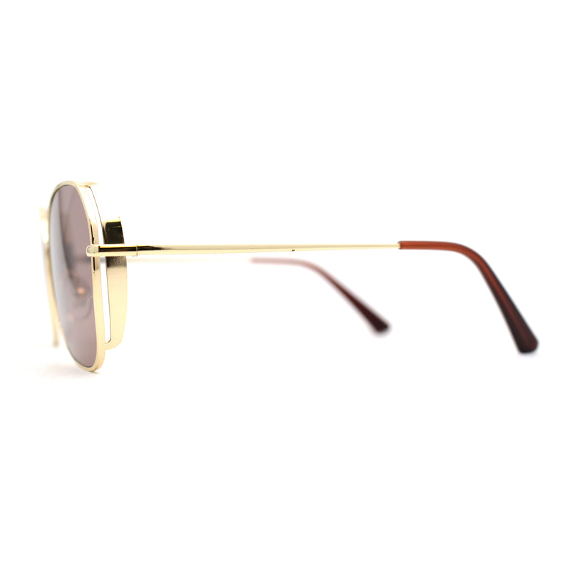 Womens Pop Color Lens Classic Metal Rim Butterfly Sunglasses