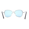 Womens Pop Color Lens Classic Metal Rim Butterfly Sunglasses