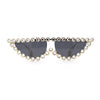 Large Rhinestone Show Sign Expose Lens Cat Eye Sunglasses