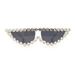 Large Rhinestone Show Sign Expose Lens Cat Eye Sunglasses