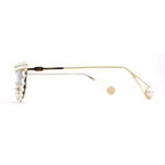 Large Rhinestone Show Sign Expose Lens Cat Eye Sunglasses