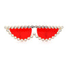 Large Rhinestone Show Sign Expose Lens Cat Eye Sunglasses