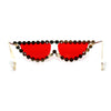 Large Rhinestone Show Sign Expose Lens Cat Eye Sunglasses